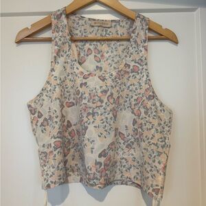 Hologram Pastel Leopard Print Crop Tank